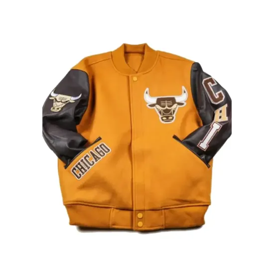 NBA Chicago Bulls Brown Varsity Jacket