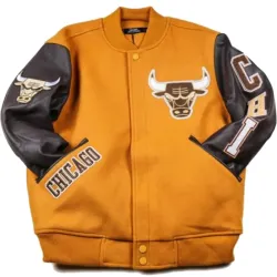 NBA Chicago Bulls Brown Varsity Jacket