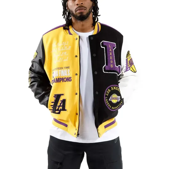 Lakers championship letterman jacket sale