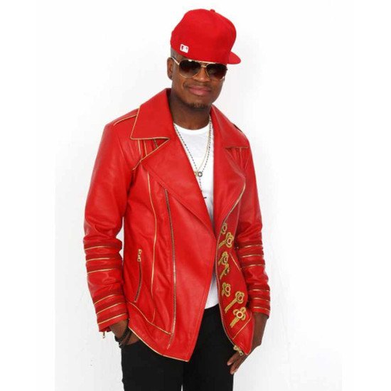 Mens red military style jacket best sale