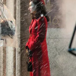 Nightmare Alley Molly Red Trench Coat