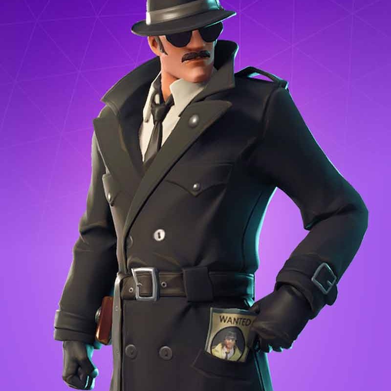 Noir Skin Fortnite Trench Coat