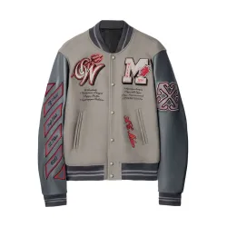 Off White Ac Milan Varsity Jacket