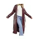 Only Murders in the Building Mabel Maroon Leather Coat