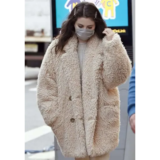 Selena Gomez Only Murders in the Building Fur Peacoat