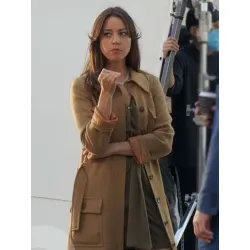 Operation Fortune Ruse De Guerre 2022 Aubrey Plaza Coat