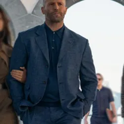 Operation Fortune Ruse de guerre  Jason Statham Cotton Blue Coat