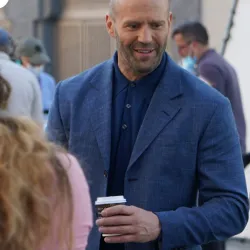 Operation Fortune Ruse de guerre  Jason Statham Cotton Blue Coat