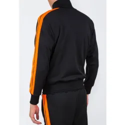 Palm Angels Polyester Track Black and Orange Jacket
