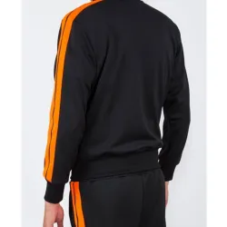 Palm Angels Polyester Track Black and Orange Jacket