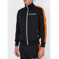 Palm Angels Polyester Track Black and Orange Jacket