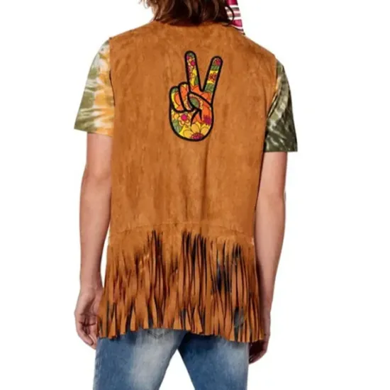 Peace Hippie Fringe Vest