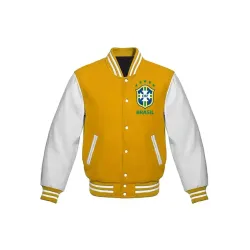 Pele Signature Number 10 Varsity Jacket