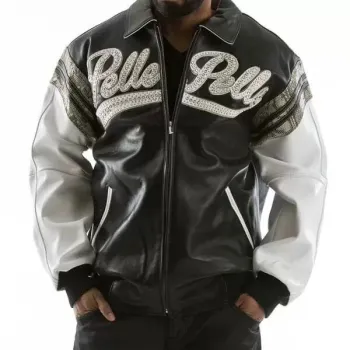 Pelle Pelle 1978 Black White Major League Jacket