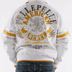 Pelle Pelle American Rebel White And Yellow Jacket