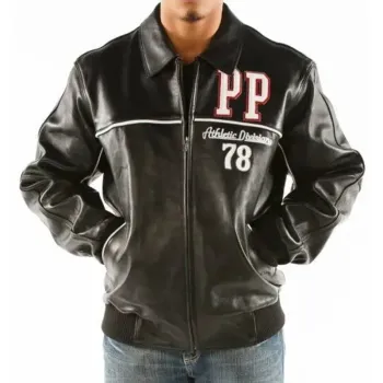 Pelle Pelle Athletic Division Black Leather Jacket