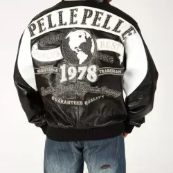 Pelle Pelle Black And White Worlds Best 1978 Studded Jacket