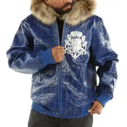 Pelle Pelle Crest Blue Leather Jacket