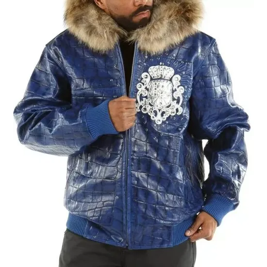 Pelle Pelle Crest Blue Leather Jacket