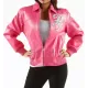 Pelle Pelle Encrusted Studded Leather Pink Jacket