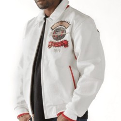 Pelle Pelle Men's White World Tour Jacket