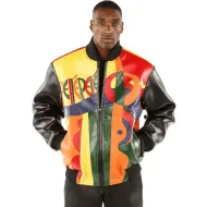 Pelle Pelle Orange Plush Picasso Multi Jacket