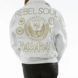 Pelle Pelle Rebel Soul White Studded Jacket