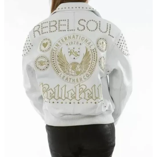 Pelle Pelle Rebel Soul White Studded Jacket