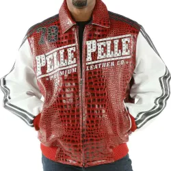 Pelle Pelle Red Wild Ones Leather Studded Jacket