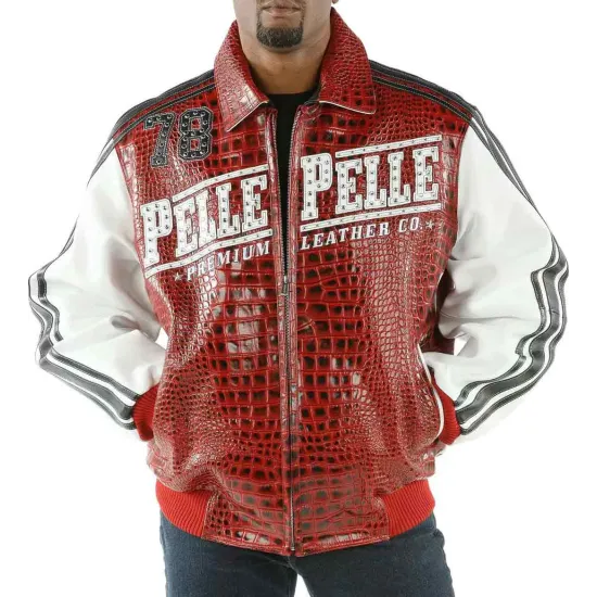 Pelle Pelle Red Wild Ones Leather Studded Jacket