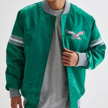 Philadelphia Eagles Kelly Green Striped Jacket