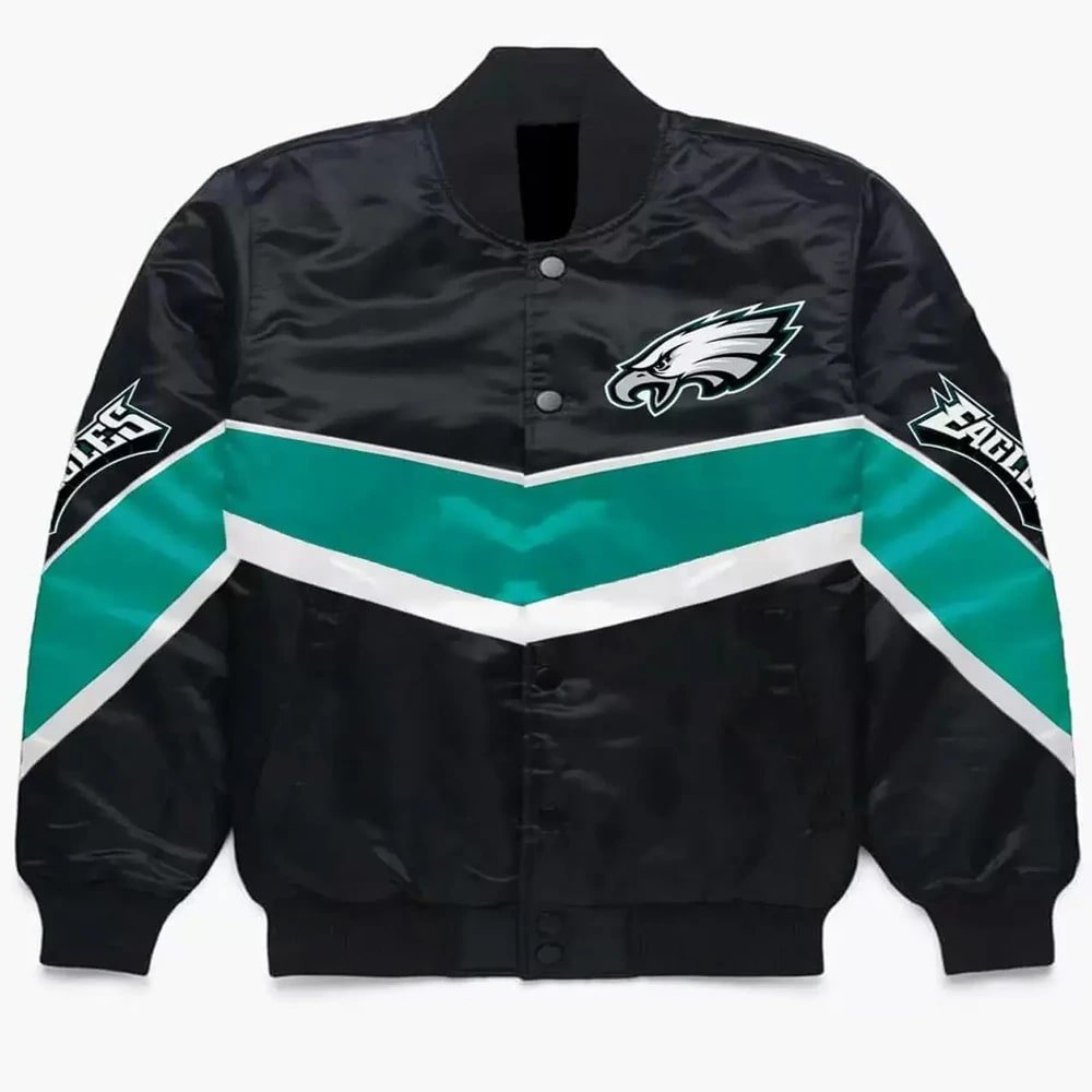 Philadelphia Eagles Kelly Green Striped Satin Jacket