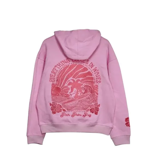 Pink Palm Puff Hoodie