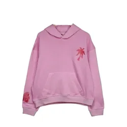 Pink Palm Puff Hoodie