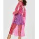 Perry Mattfeld In The Dark Pink Raincoat