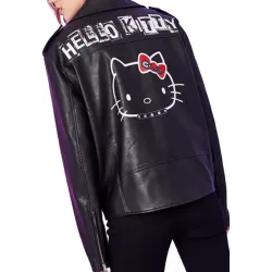 Hello Kitty Dolls Kill Rebel Girl Biker Leather Jacket