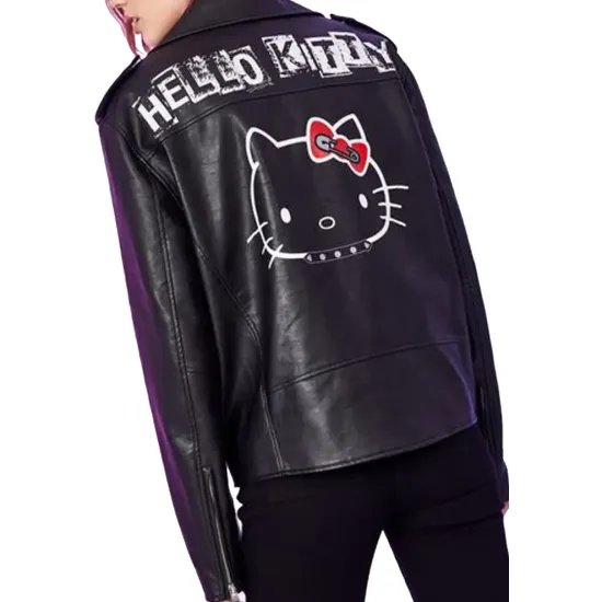 Hello Kitty Dolls Kill Rebel Girl Biker Leather Jacket