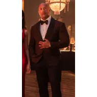 Red Notice Dwayne Johnson Maroon Blazer