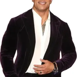 Red Notice Dwayne Johnson Velvet Blazer