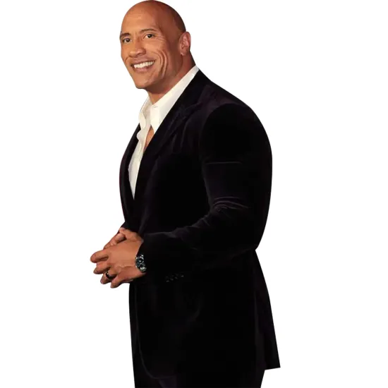 Red Notice Dwayne Johnson Velvet Blazer