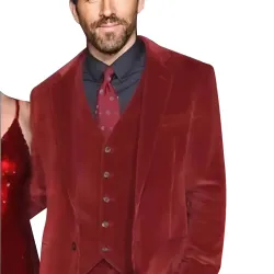 Red Notice Ryan Reynolds Burgundy Blazer