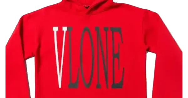 Vlone red outlet hoodie