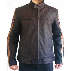 Richa Retro Racing Motorcycle Brown Leather Jacket