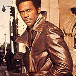 Richard Roundtree Shaft Mid Length Belted Leather Coat