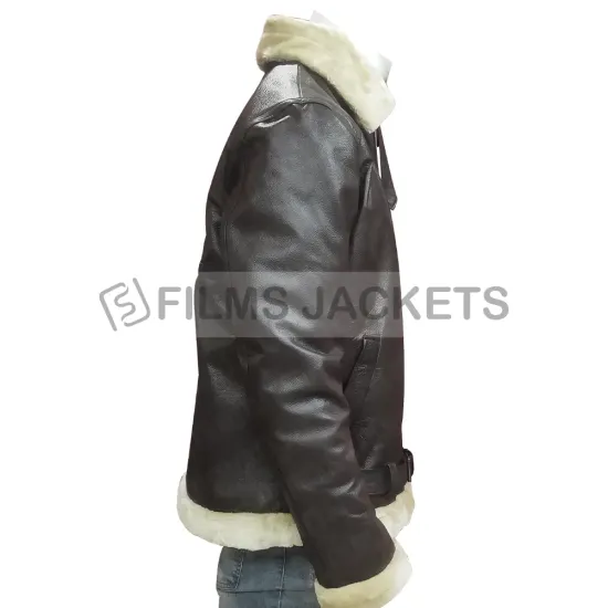 Sylvester Stallone Rocky Balboa Shearling Bomber Leather Jacket