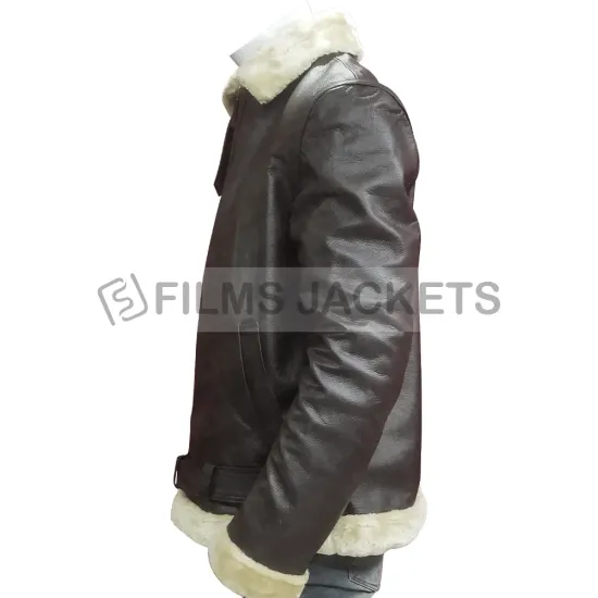 Sylvester Stallone Rocky Balboa Shearling Bomber Leather Jacket