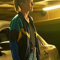 Rosamund Pike The Informer Satin Jacket