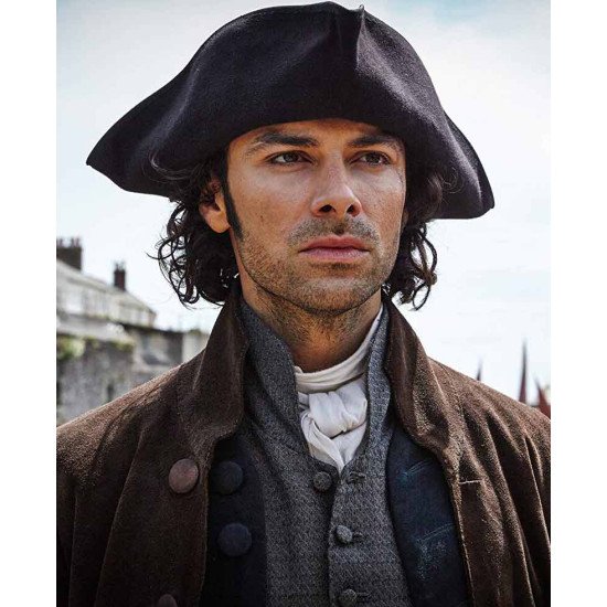 Ross Poldark Brown Suede Leather Coat