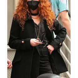 Russian Doll S2 Natasha Lyonne Black Wool Coat