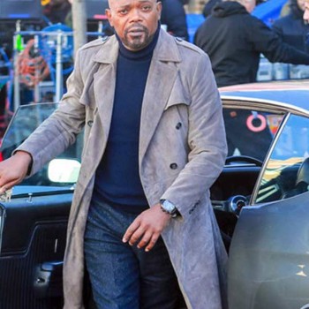 Samuel L Jackson Shaft Suede Leather Coat